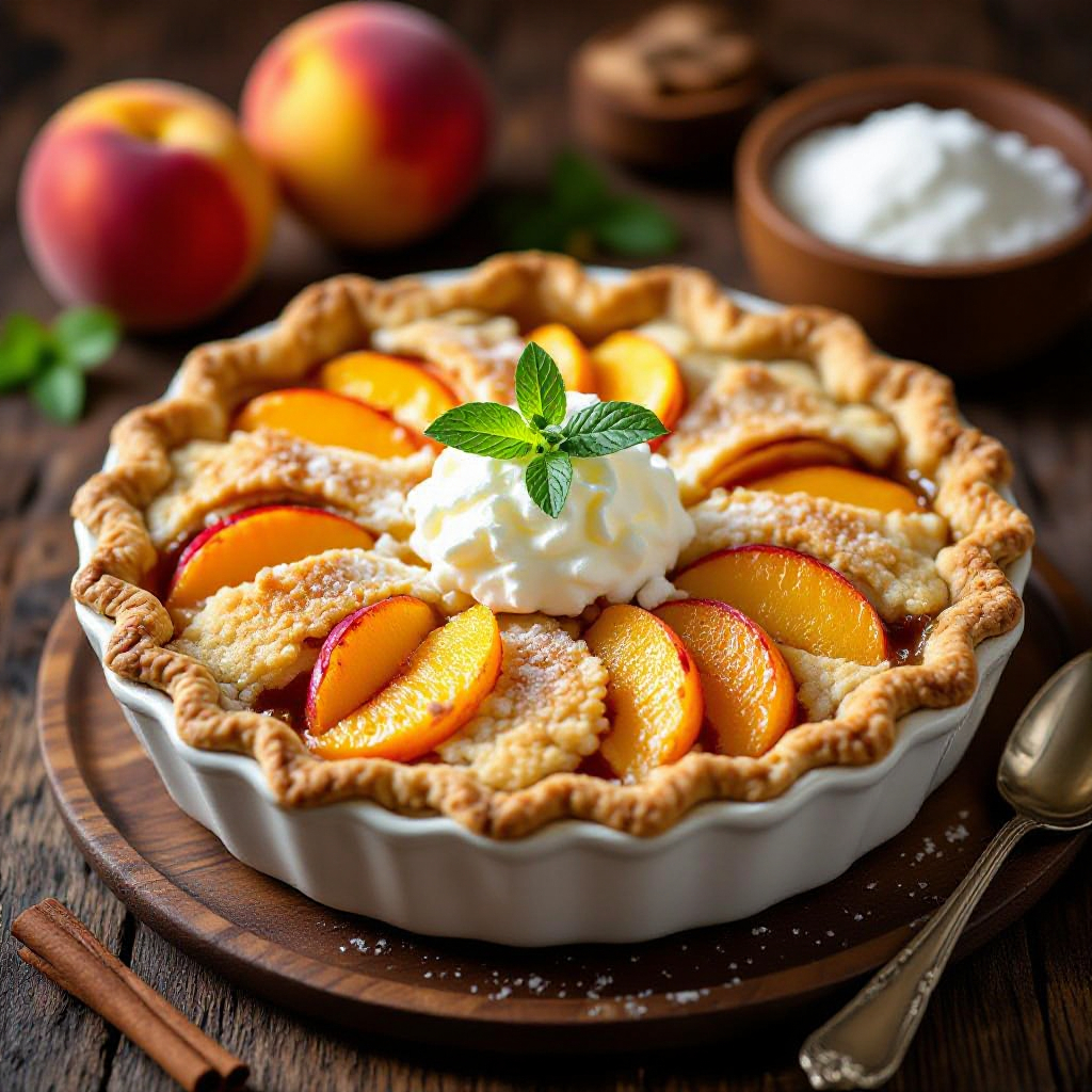 Grandma's Old Fashioned Peach Cobbler recipe image