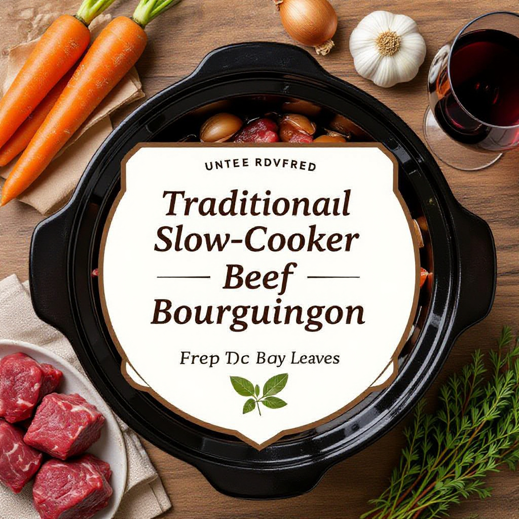 Traditional Slow-Cooker Beef Bourguignon recipe image