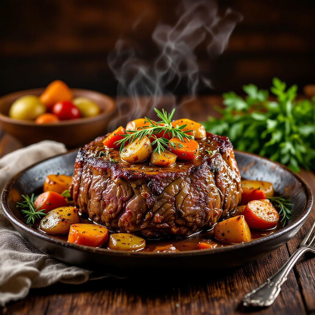 Classic American Slow-Roasted Pot Roast recipe instructions
