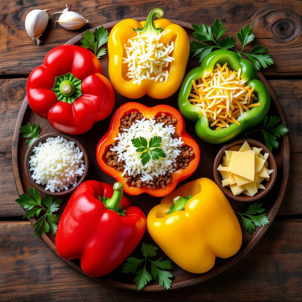 old fashioned stuffed bell peppers recipe recipe image
