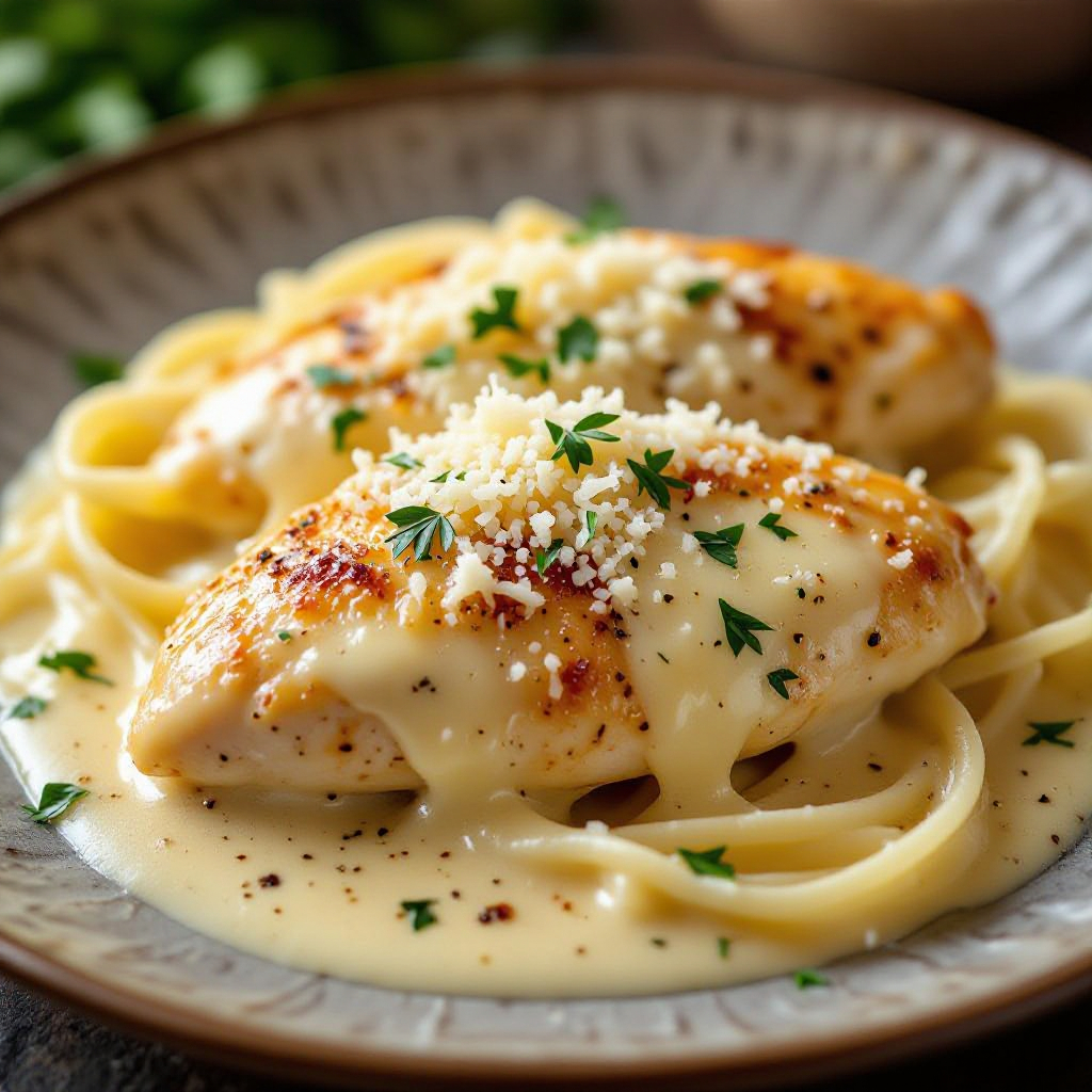 Creamy Slow Cooker Garlic Parmesan Chicken recipe instructions