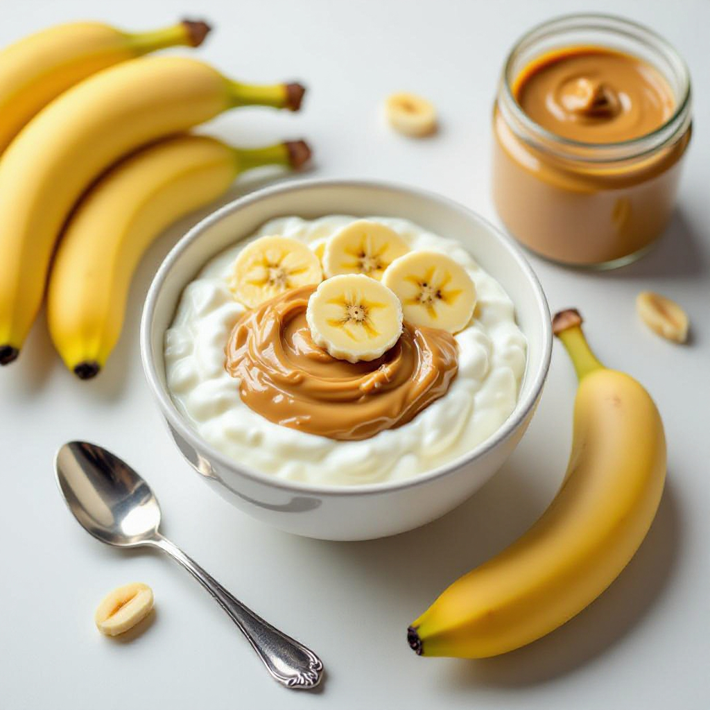 Healthy Peanut Butter Greek Yogurt Banana recipe image