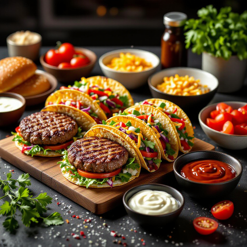 Viral Smash Burger Tacos with Secret Sauce recipe image