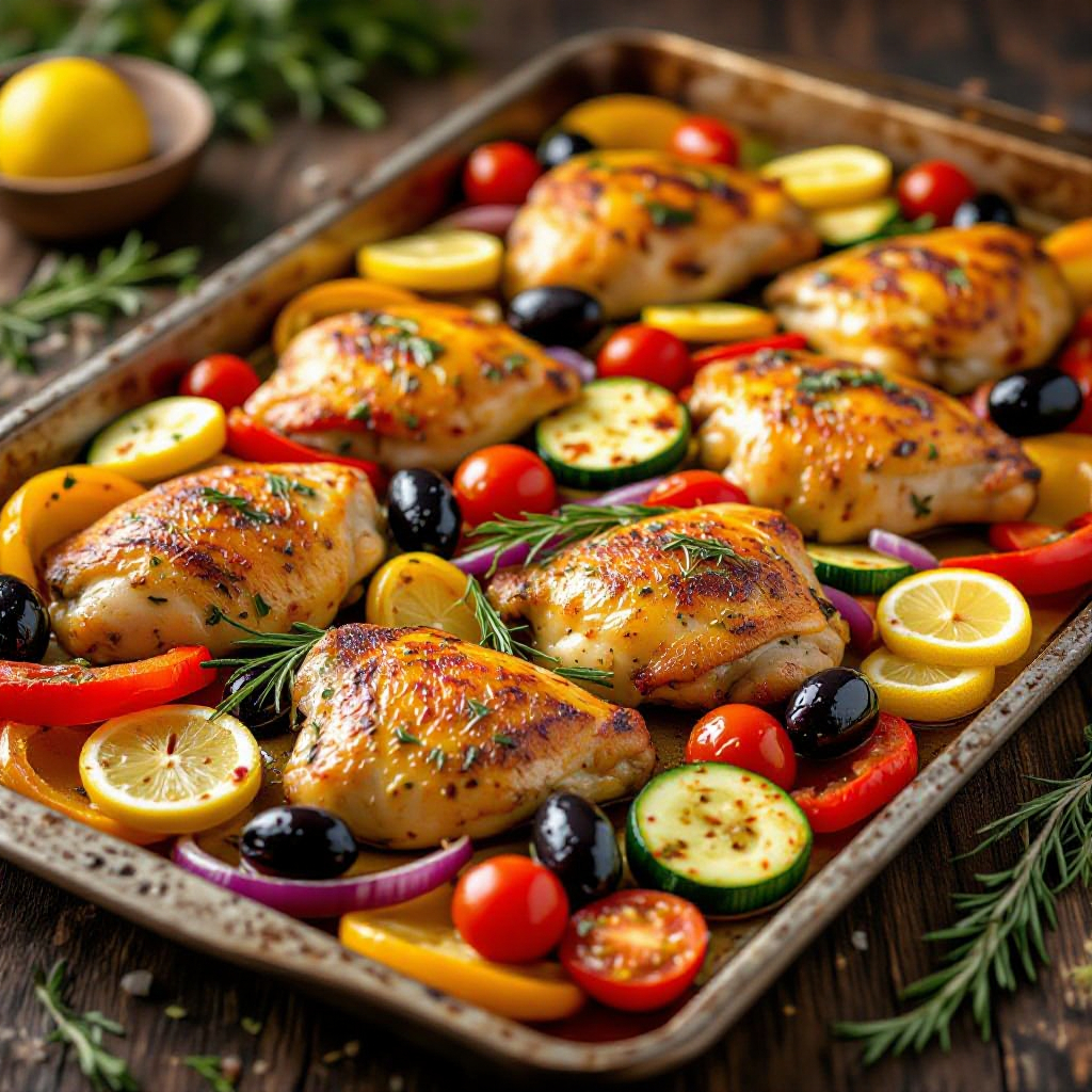 Mediterranean Sheet Pan Chicken recipe image
