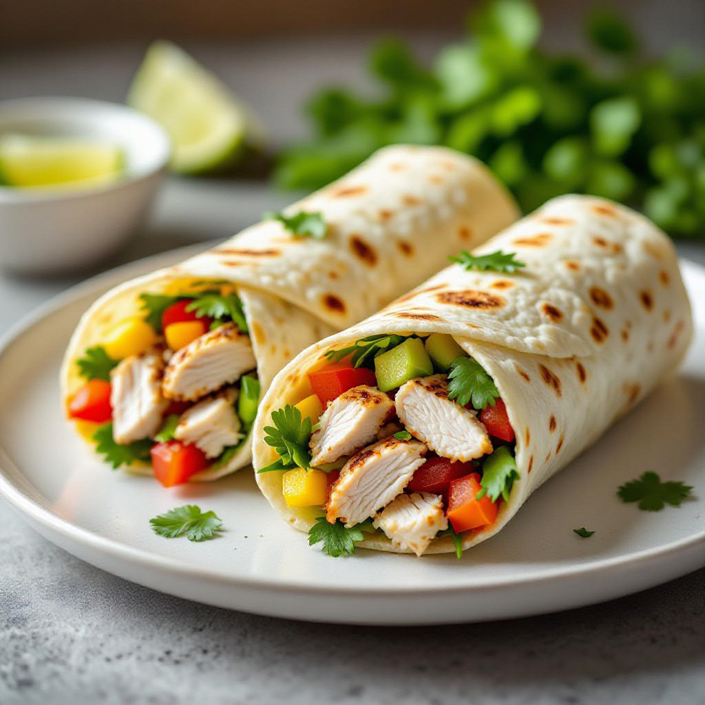 Crunchy Thai Chicken Salad Wraps recipe instructions