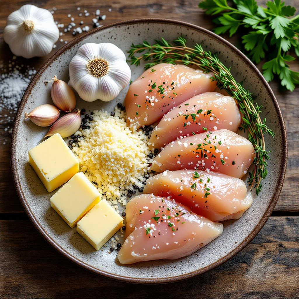 Creamy Slow Cooker Garlic Parmesan Chicken recipe image