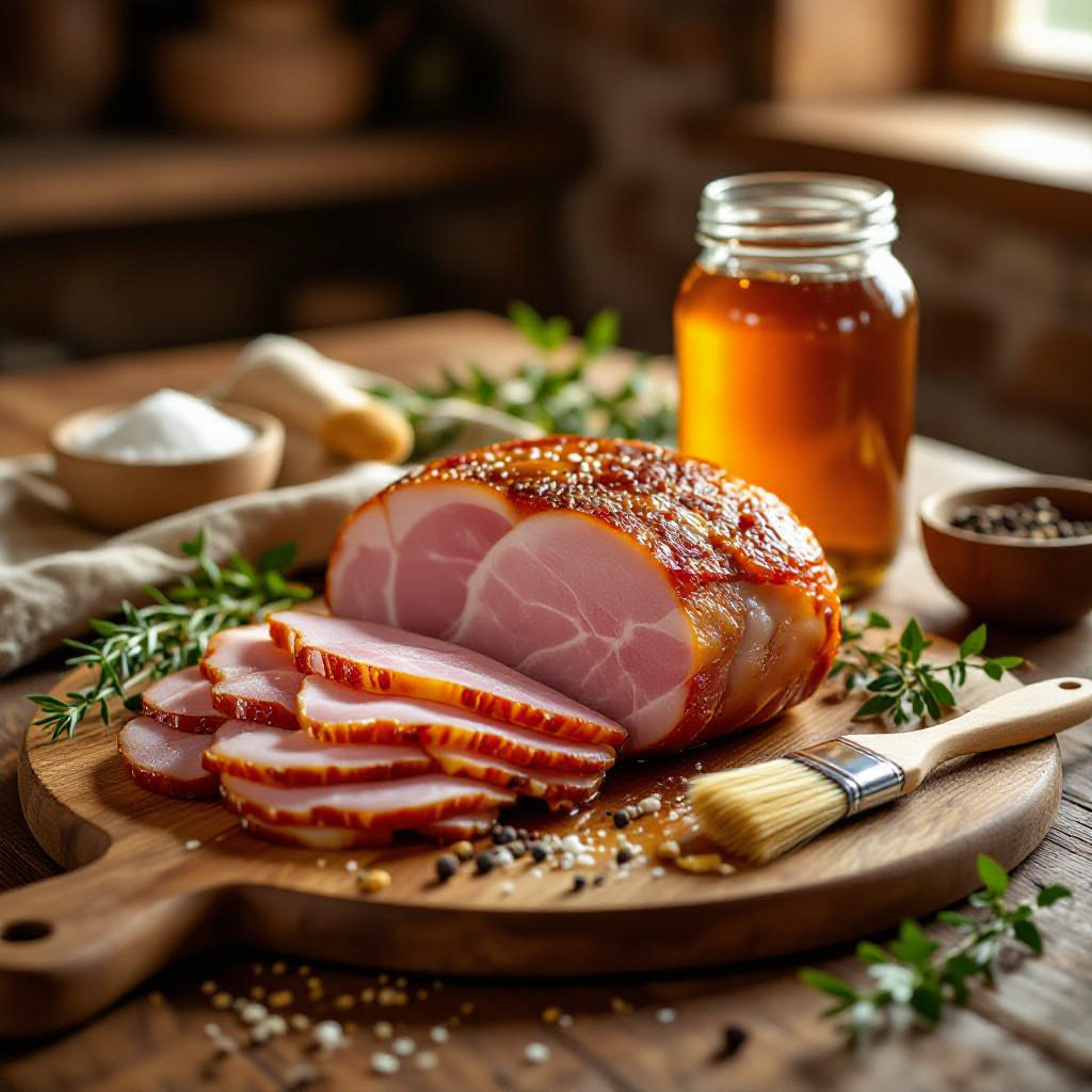 Golden Honey Glazed Country Ham recipe image