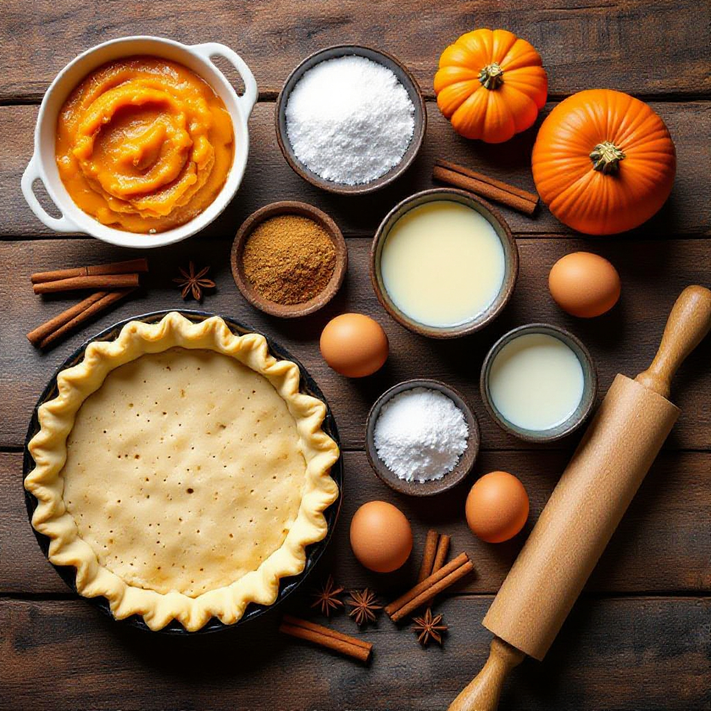 Homemade Pumpkin Pie with Flaky Crust recipe image