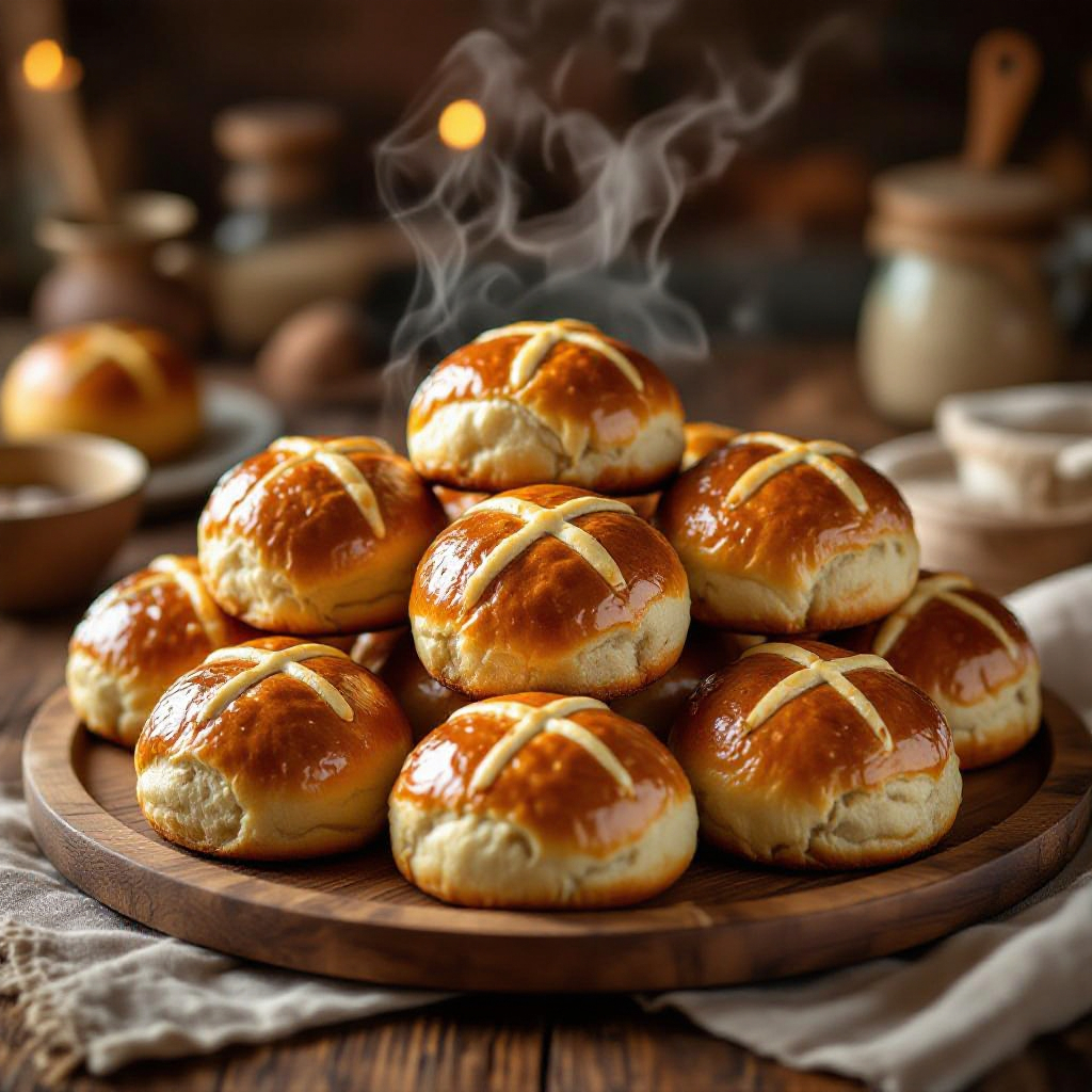 Old-Fashioned Hot Cross Buns recipe instructions