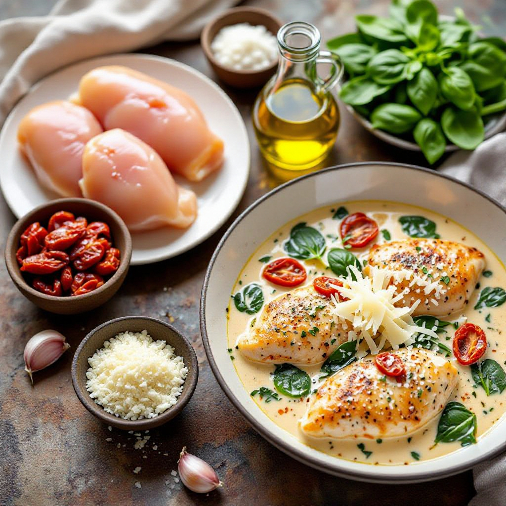 Marry Me Creamy Tuscan Chicken (High Protein) recipe image