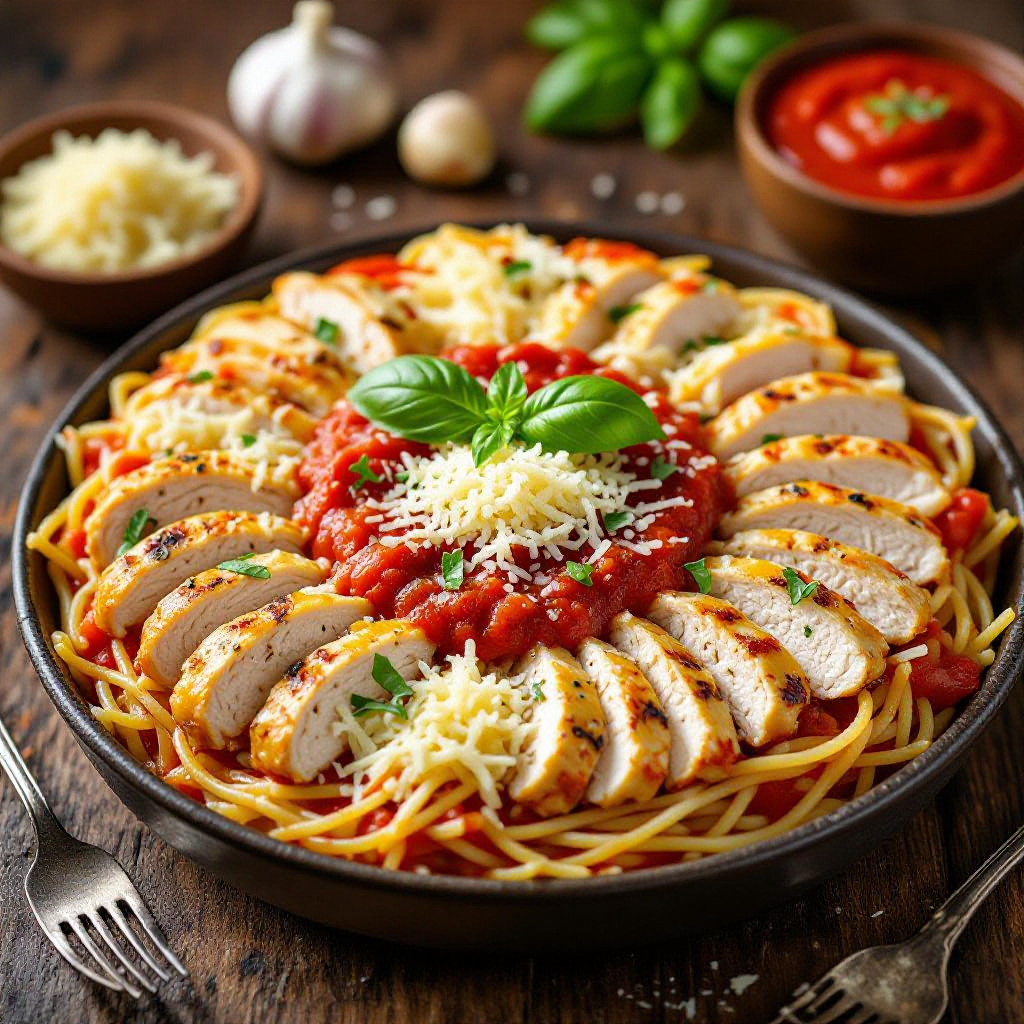 Grandma's Spaghetti Chicken Casserole recipe image