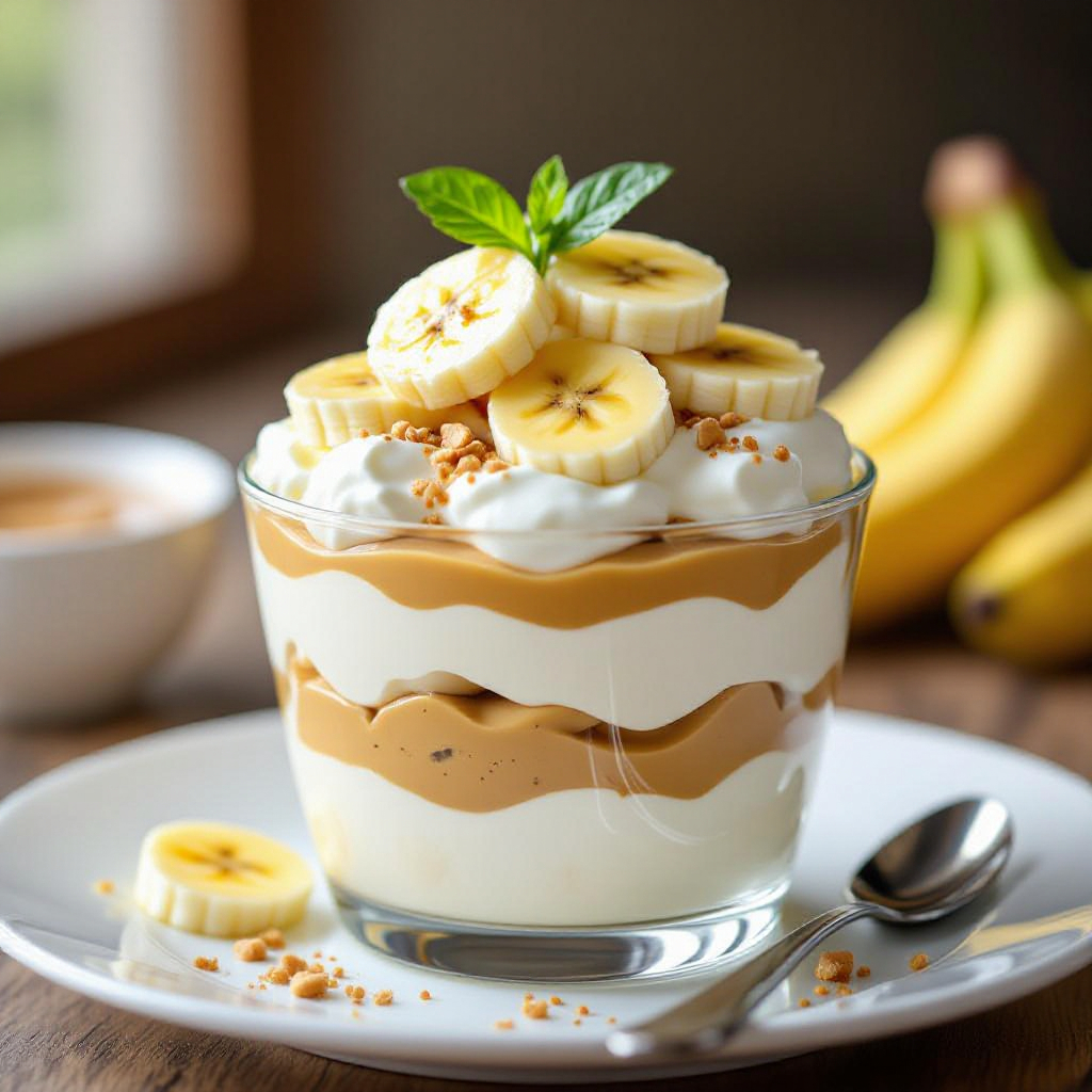 Healthy Peanut Butter Greek Yogurt Banana recipe instructions